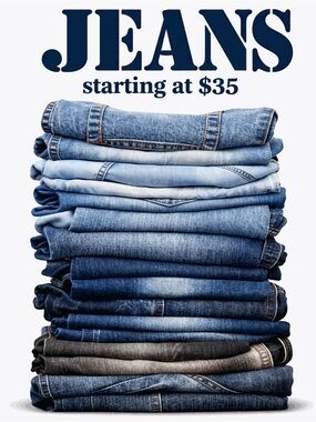 For Live Show Only. Unlisted Jeans starting at $35